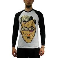 Neck Deep Ned Long Sleeve Baseball T-Shirt (Large)