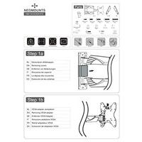 newstar tvmonitor wall mount full motion for 23 52 screen white