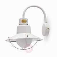 newport decorative exterior wall lamp in white