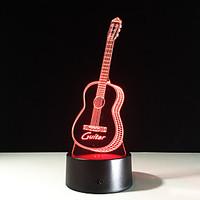 New Action Figure 7 Colors Guitar 3D Visual Led Night Lights As Bedroom Table Lamp Best Gifts For Kids Friends Acrylic
