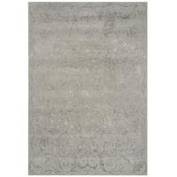 New Zealand Wool Silver Grey Floral Rug - Iso 120x170