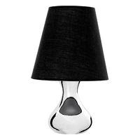 Nell Table Lamp Chrome Black Fabric Shade