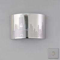 New York Skyline Stainless Steel Effect Single Wall Light