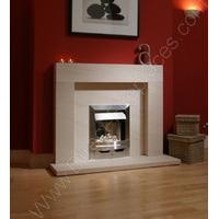 nelson limestone fireplace package with electric fire