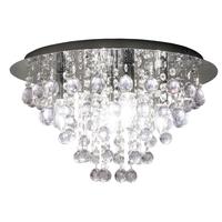 neptune 5 light flush ceiling chandelier in polished chrome