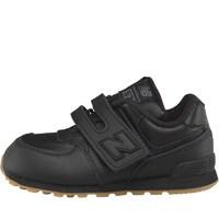 New Balance Infant 574 Velcro Trainers Black