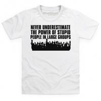 never underestimate kids t shirt