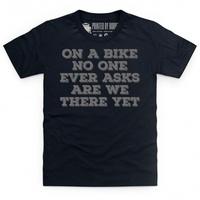 never ask are we there yet kids t shirt