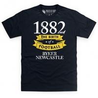 newcastle birth of football t shirt