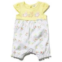 newborn girl lemon broderie anglaise short sleeve lace trim floral bun ...