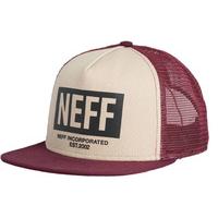 neff corpo trucker cap twillmaroon