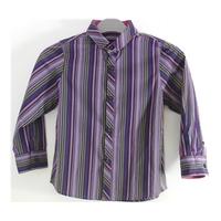 next signature boys size 4 yrs multi coloured striped shirt