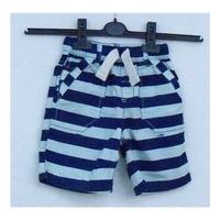 Next blue/white striped shorts Age 3-4