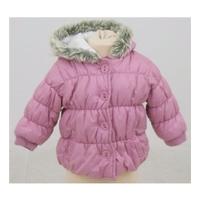 next age 9 12 months pale pink padded coat