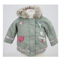 Next, age 9-12 months pale green mix hooded coat