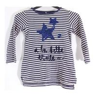 next age 3 years striped blue and white top with blue sequin detailing