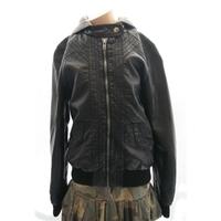 New Look (Generation) 12-13 Years Black Hooded Leather Jacket