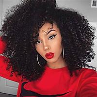New Kinky Curly Synthetic Lace Front Wig 180% Density High Quality Synthetic Lair Natural Black Hair For Women
