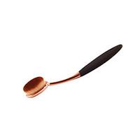 New Pro Cosmetic Makeup Face Powder Blusher Toothbrush Curve Foundation Gold Black Oval Brush
