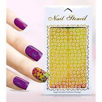 New Nail Art Hollow Stickers Flower Butterfly Dolphin Geometric Image Design Nail Art Beauty K061-070