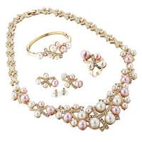 new fashion trendy gold plated necklace bracelet earringsjewelry sets