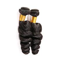 New Arrival 3Bundles Peruvian Virgin Hair Weave Natural Black Loose Wave Unprocessed Virgin Human Hair Weaves.