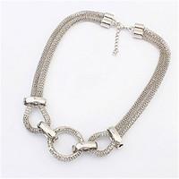 Necklace Statement Necklaces Jewelry Wedding / Party / Daily / Casual Fashion Alloy Silver 1pc Gift
