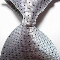 New Gray Crossed JACQUARD WOVEN Men\'s Tie Necktie TIE2024