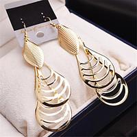 New Fashion Water Drop Earring Women Vintage Gold/Silver Zinc Alloy Long Dangle Earrings brinco Party Jewelry