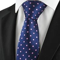 New Polka Dot Navy Purple Classic Men Tie Formal Suit Necktie Holiday GiftKT1043