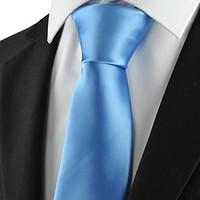 New Plain Solid Blue Mens Tie Suit Necktie Formal Wedding Holiday Gift KT1014