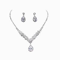 New Personal Luxury Water Dropping Rhinestone Necklace Set