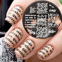 Newly BORN PRETTY BP76 Alphabet Theme Nail Art Stamping Template Image Plate