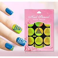 new nail art hollow stickers geometric image colorful flower star desi ...