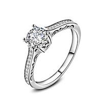 new luxurious aaa zircon 925 sterling silver wedding engagement ring c ...