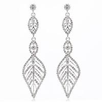 New-style Luxury Leaves Hollowed-out Earrings