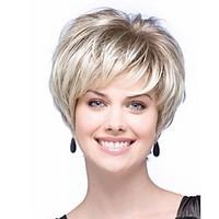 New Arrival Fashion Blonde White Wig Short Straight Woman\'s Synthetic Wigs Hair Wig for Daily