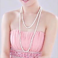 Necklace Strands Necklaces / Pearl Necklace Jewelry Wedding / Party / Daily / Casual Fashion Pearl / Imitation Pearl Silver 1pc Gift