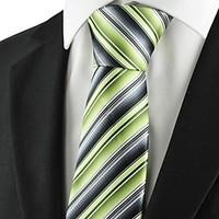 New Striped Green Classic Men Tie Suit Necktie Party Wedding Holiday Gift KT1069