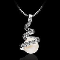 Necklace Pendant Necklaces Jewelry Party / Casual Sterling Silver Silver 1pc Gift