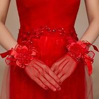 Net Elbow Length Wedding/Party Glove