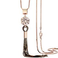 Necklace Pendant Necklaces Jewelry Wedding / Party / Daily / Casual Tassels / Fashion / Gift Boxes BagsAlloy / Zircon / Silver Plated /