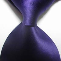 new solid purple jacquard woven mens tie necktie tie2055