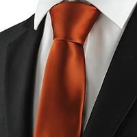 New Solid Brown Men Tie Suit Necktie Formal Wedding Occasion Holiday Gift KT1017