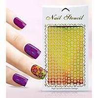 New Nail Art Hollow Stickers Love Heart Shape Star Flower Geometric Alphabet Design Nail Beauty K011-020