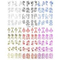 new 3d 108 pcs lace flower water transfer design nail art stickers dec ...