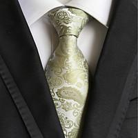 new green paisley jacquard woven mens tie necktie tie2012