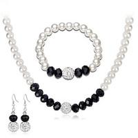 necklaceearrings euramerican fashion pearl rhinestone alloy irregular  ...