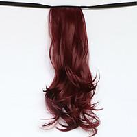 NEW Lady\'s Ponytail Hairpieces Synthetic Hair Long Wavy Ribbon Ponytail Hair Extensions Natural Black