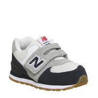 new balance kids 574 velcro 5 9 navy white grey